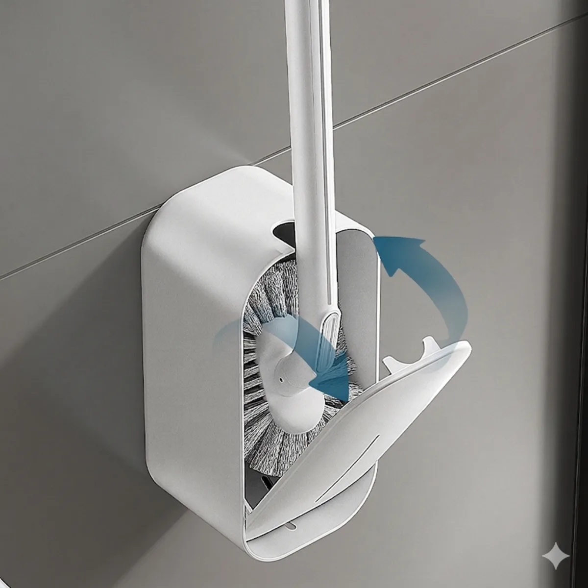 Escobilla Cepillo para Inodoro con Base Autoadhesiva