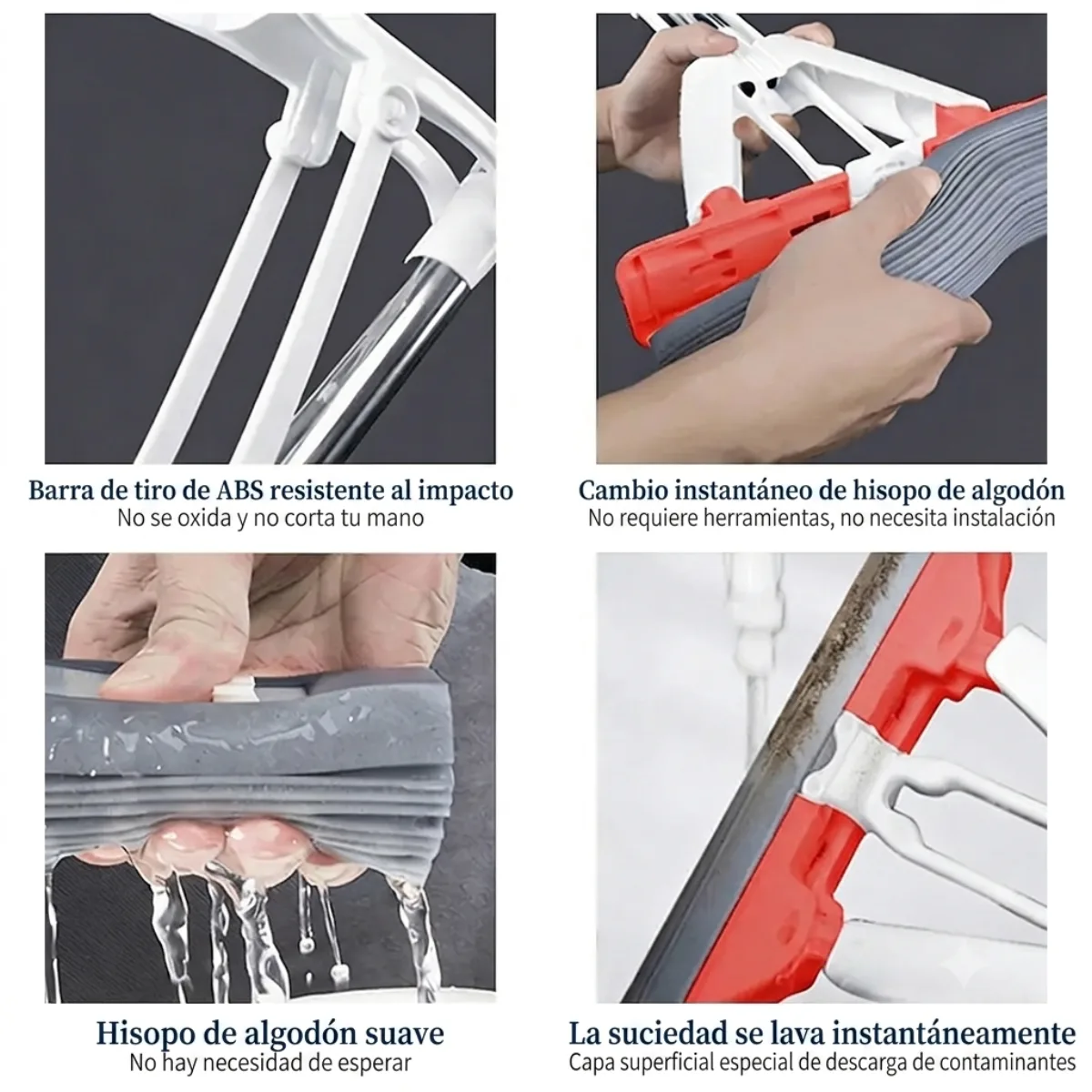 Detalle del cabezal y autolimpieza