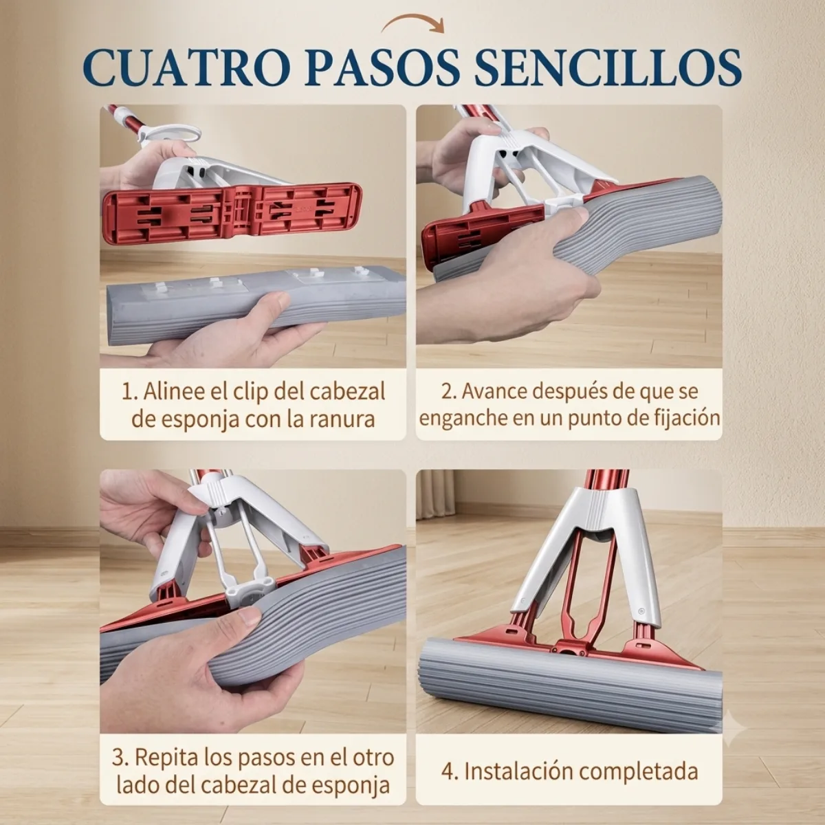 Instalación en cuatro pasos sencillos
