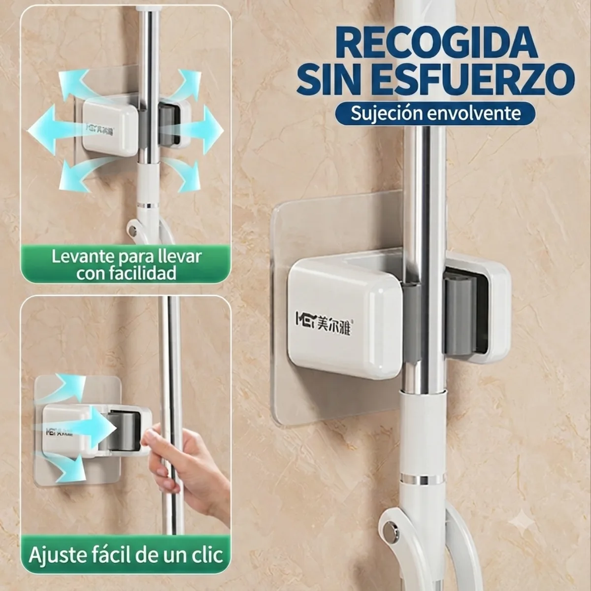 Recogida sin esfuerzo, sujeción envolvente