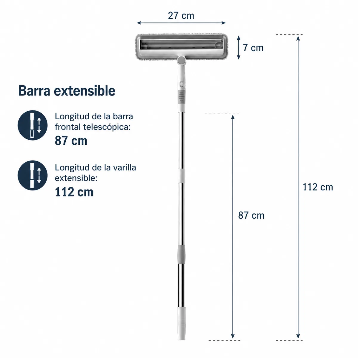 Medidas: barra extensible 87-112 cm