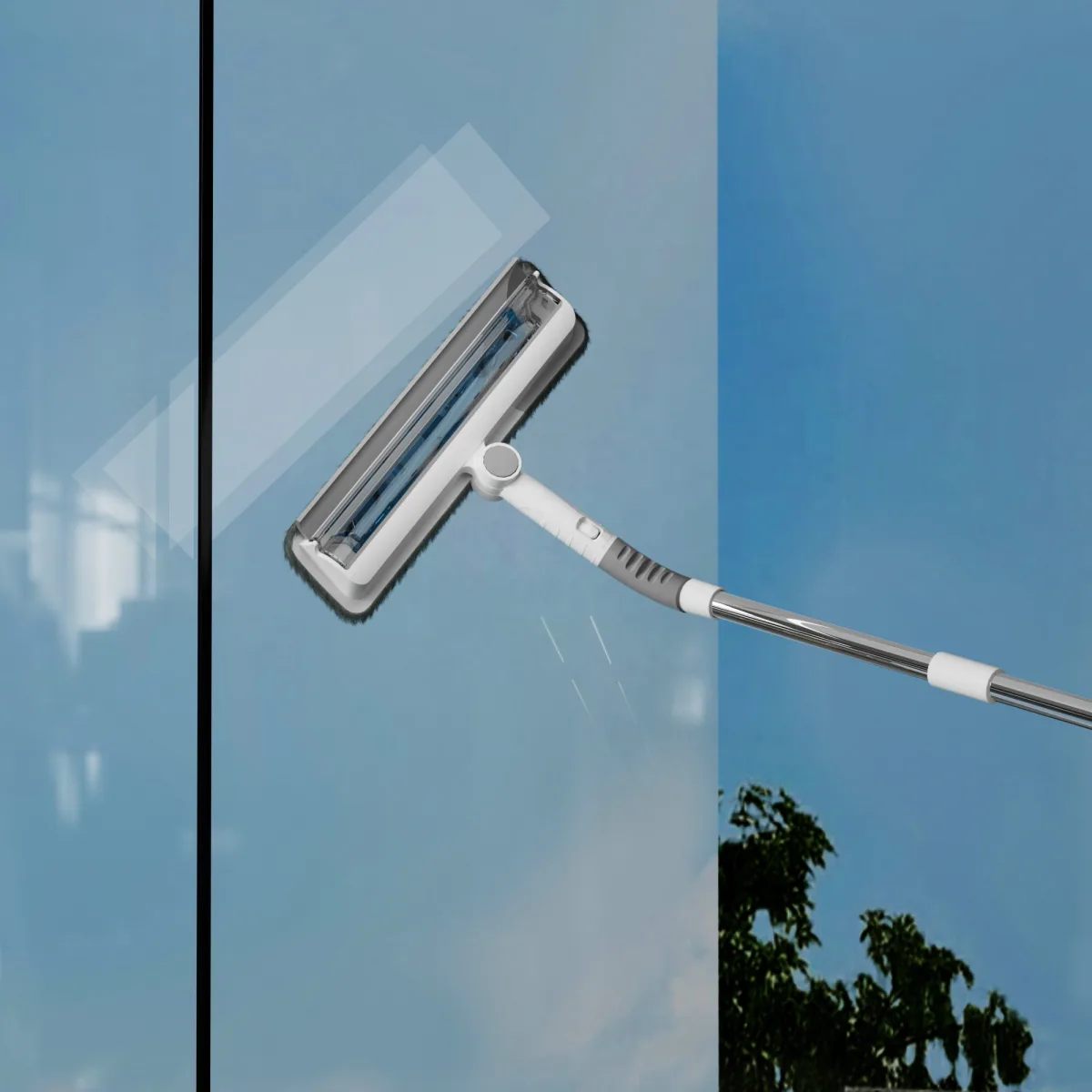 Limpia Vidrios 3 en 1 Extensible con Recolector de Agua